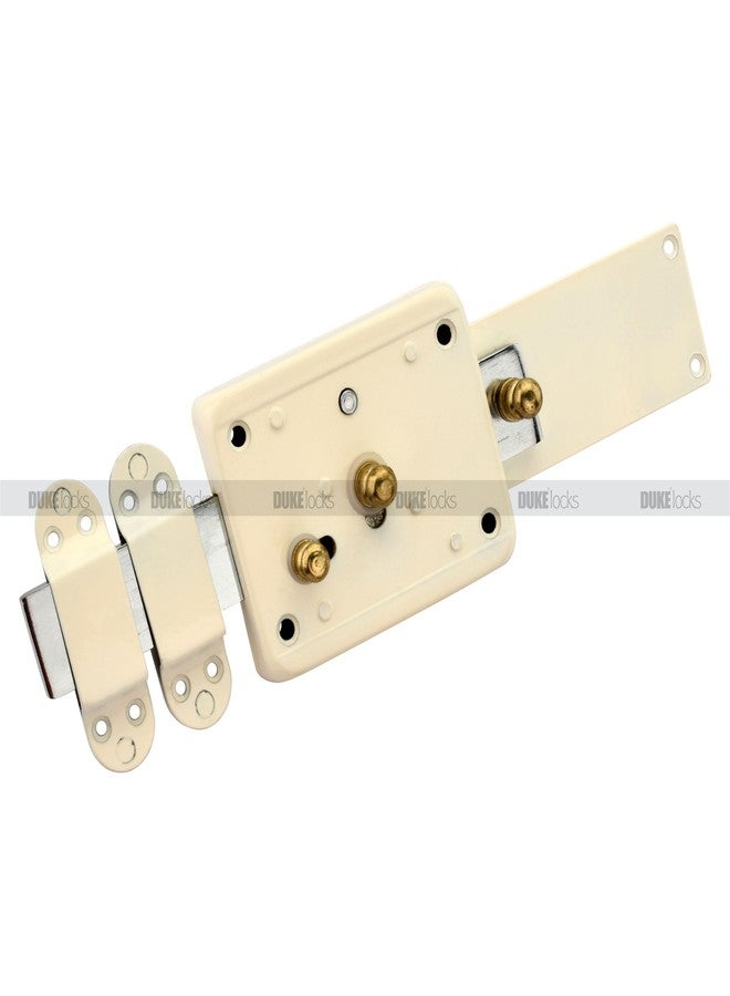 DUKE Inter Lock 6 Turn with 3 Brass Keys | Ivory Color | Suitable for Double Doors & Single Doors - Image 4